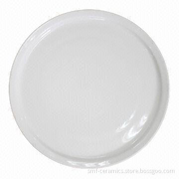 Pizza Plate with 12-inch Top Diameter, Customized Designs and Colors Accepted